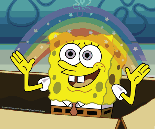 Spongebob-rainbow large